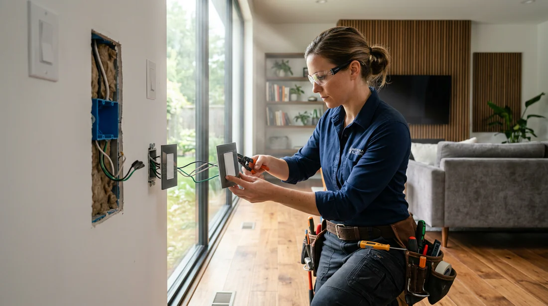 Illustration de l'installation des équipements électriques Legrand 49119 dans une maison